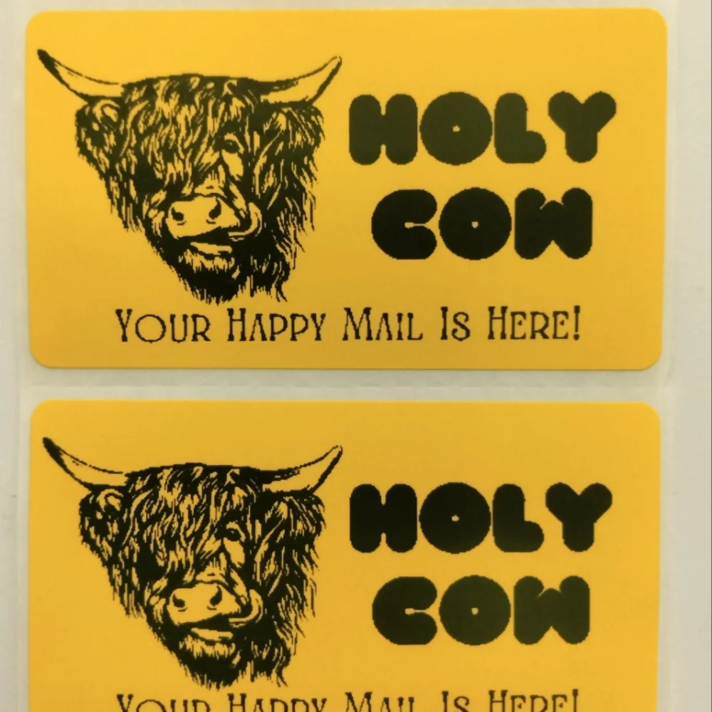 💙100 Holy Cow- Shipping Labels Thermal Packaging Stickers 2.25